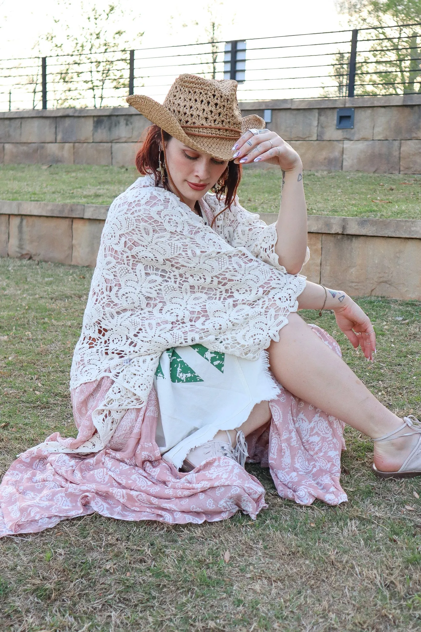 Paisley Longline Kimono Boho Women Cardigan w/ Tassel Open Front Hippie OS XL 