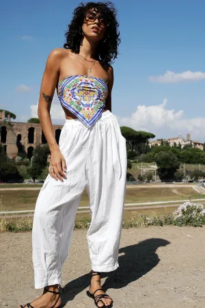 Paradise Pant | White Linen
