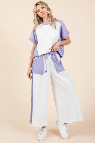 Periwinkle Haze Wide-Leg Pants