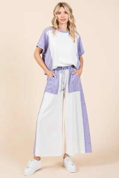 Periwinkle Haze Wide-Leg Pants