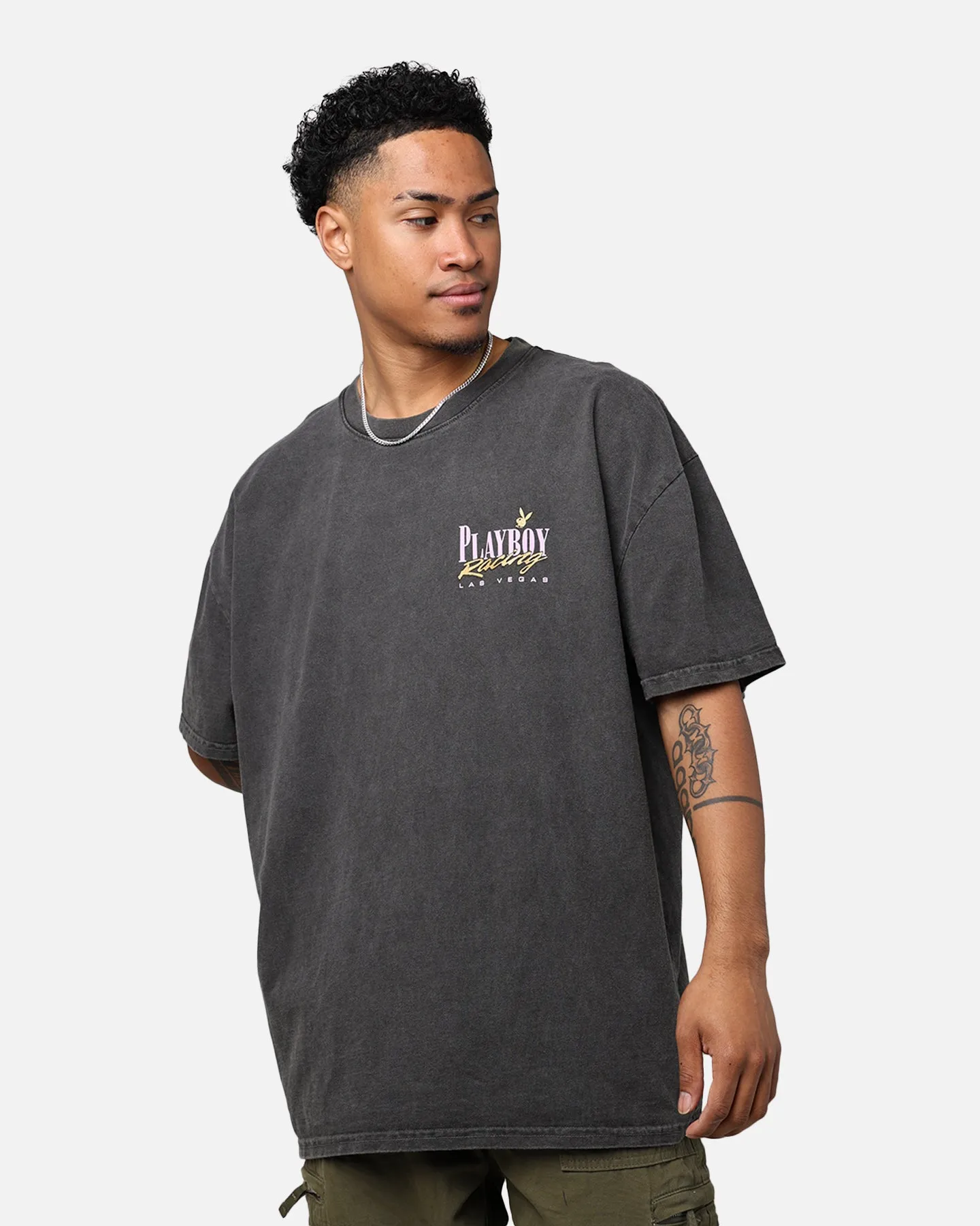 Playboy By Culture Kings Pacemaker T-Shirt Washed Black