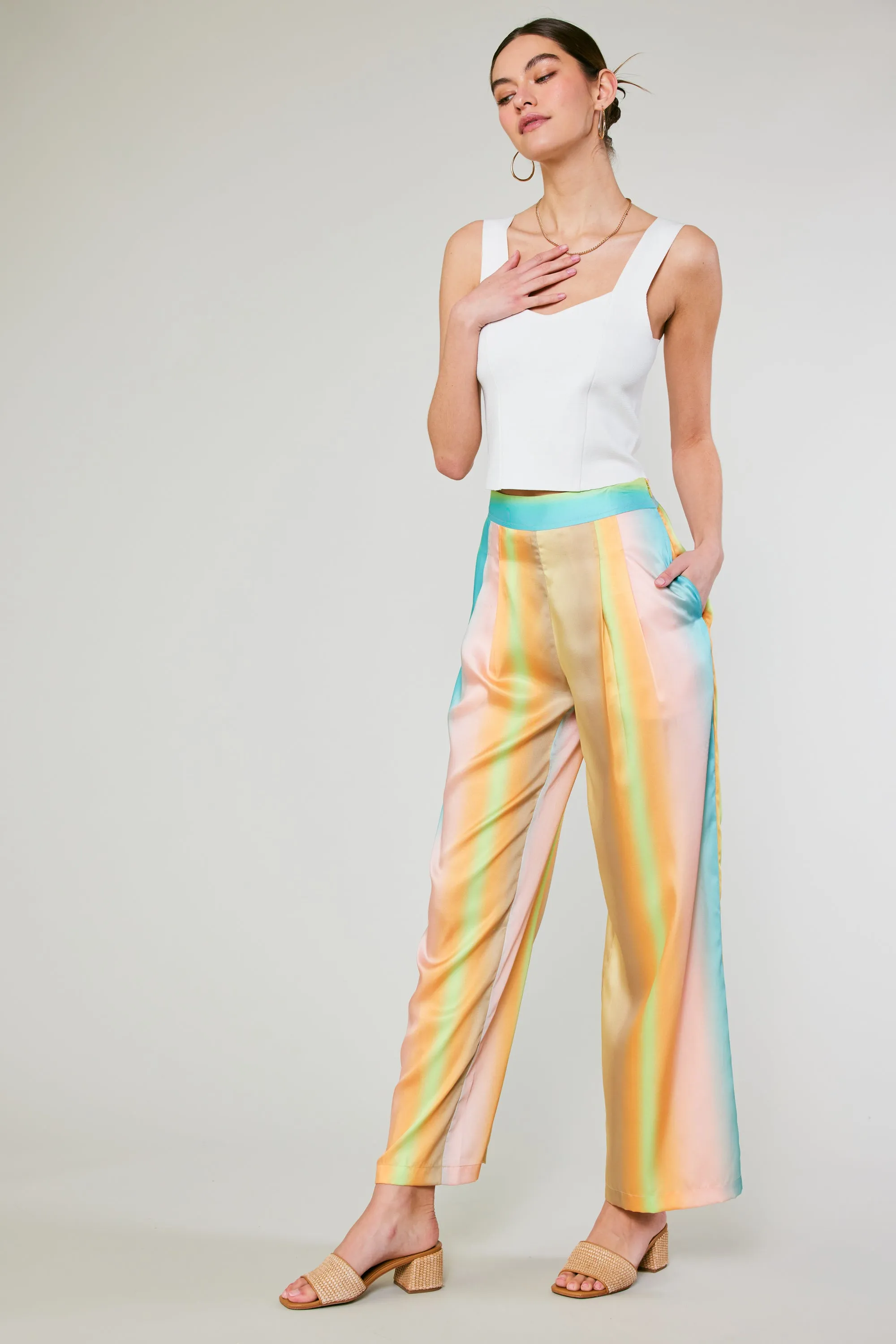 Prismatic Gradient Wide Leg Pants
