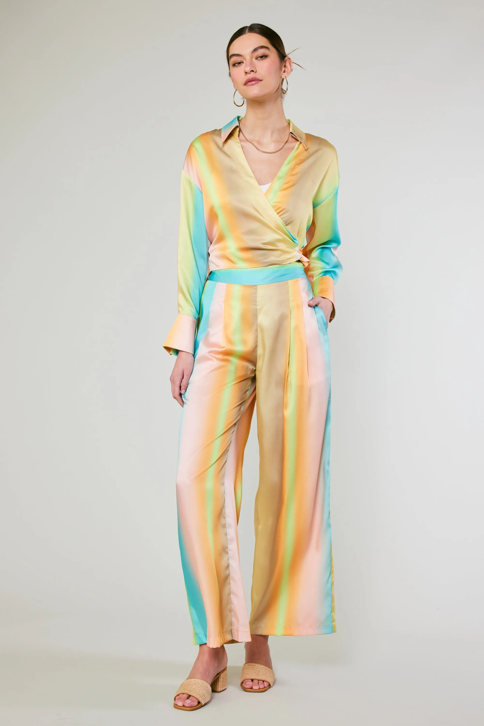 Prismatic Gradient Wide Leg Pants