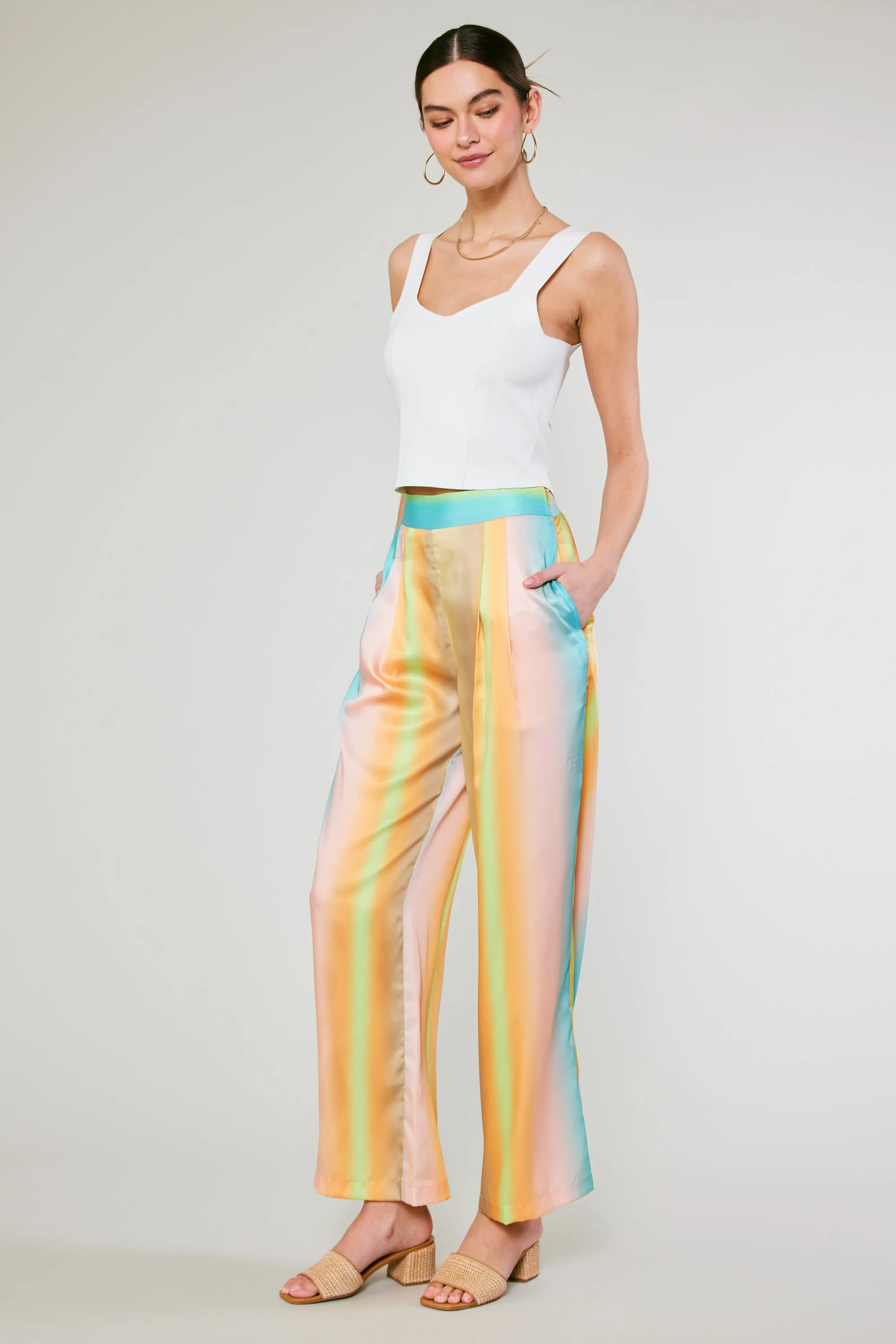 Prismatic Gradient Wide Leg Pants