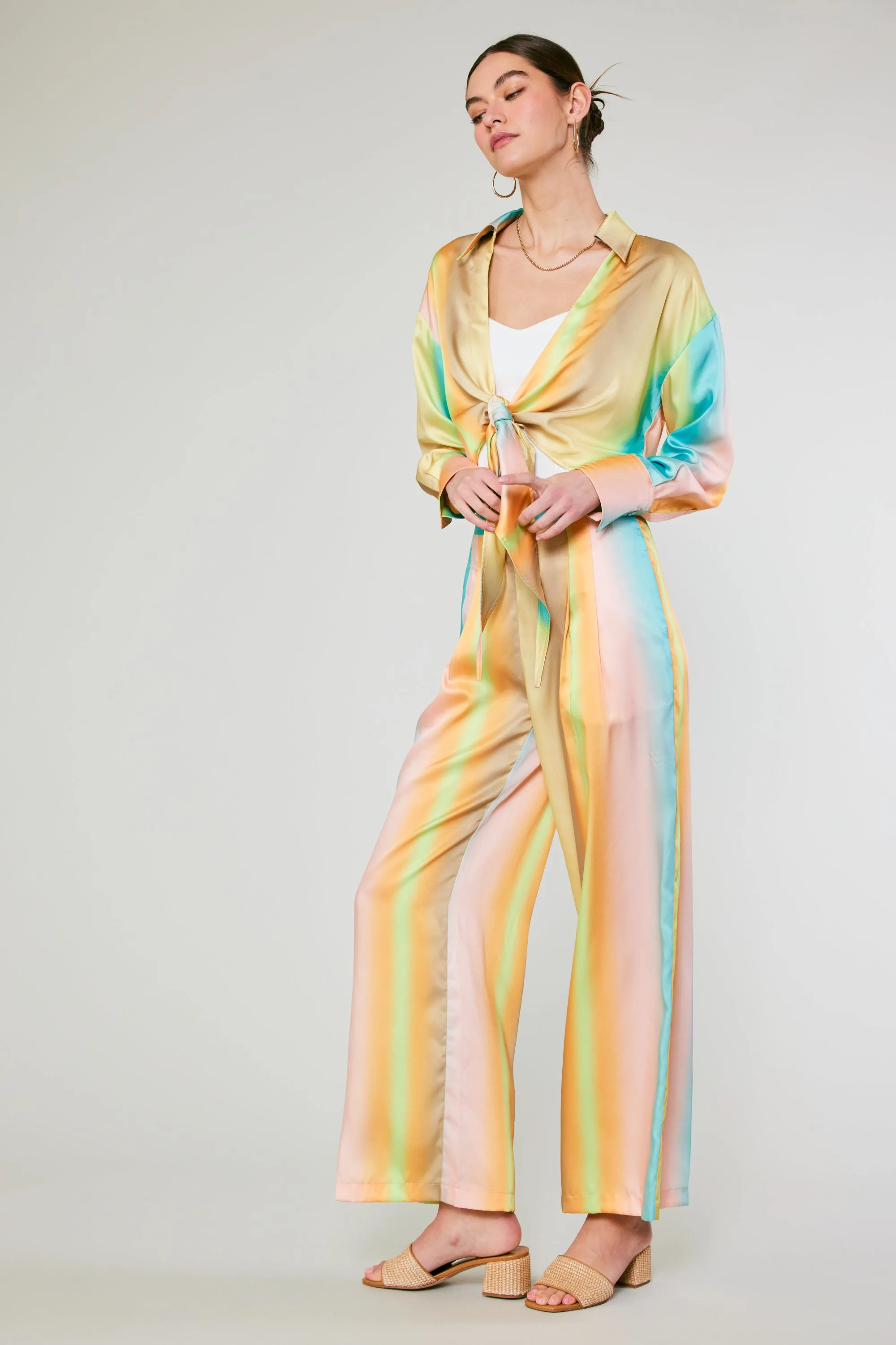 Prismatic Gradient Wide Leg Pants