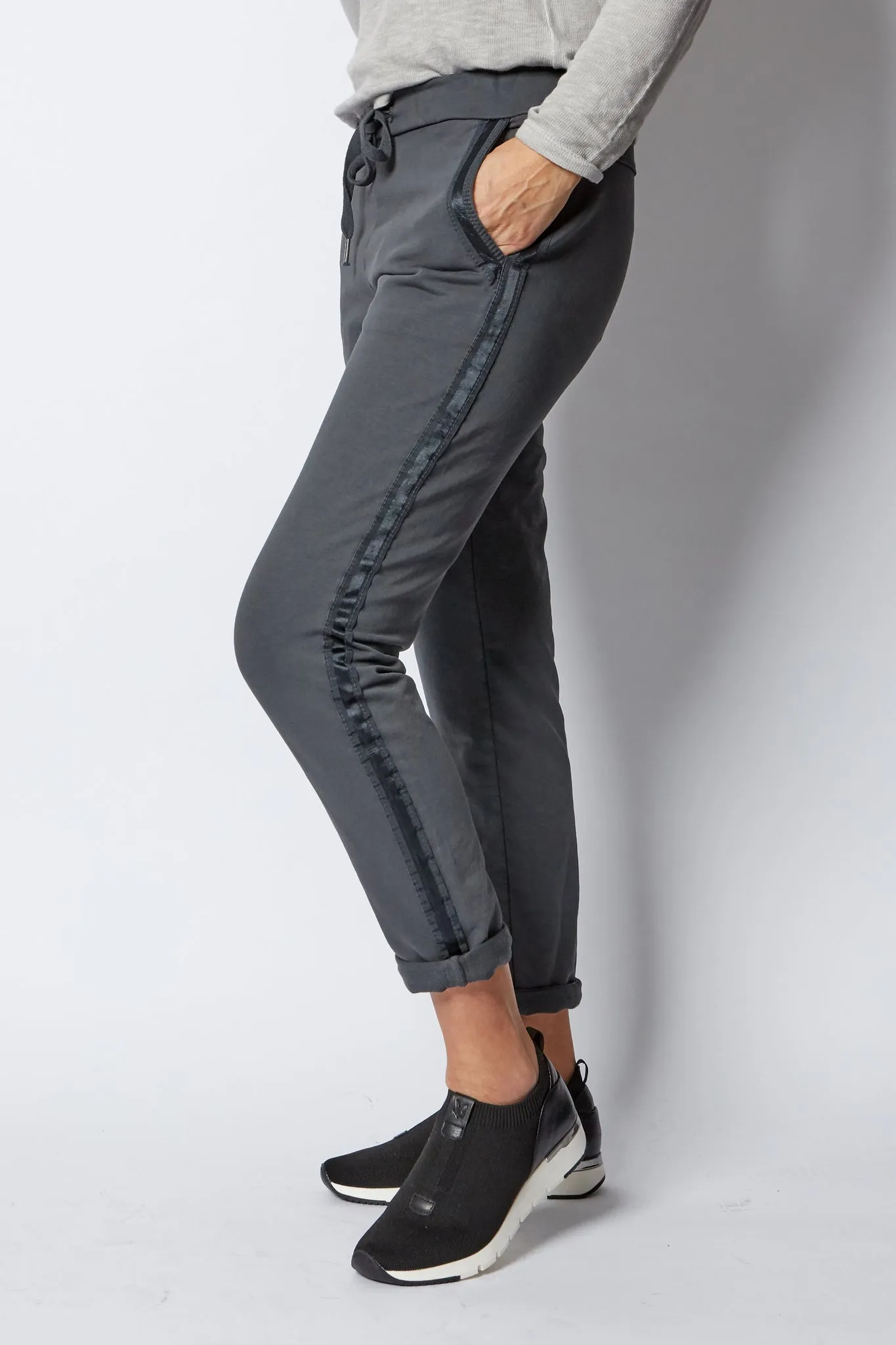 Satin Trim Joggers