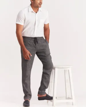 Tapered Fit Comfort Pants - Jet Black
