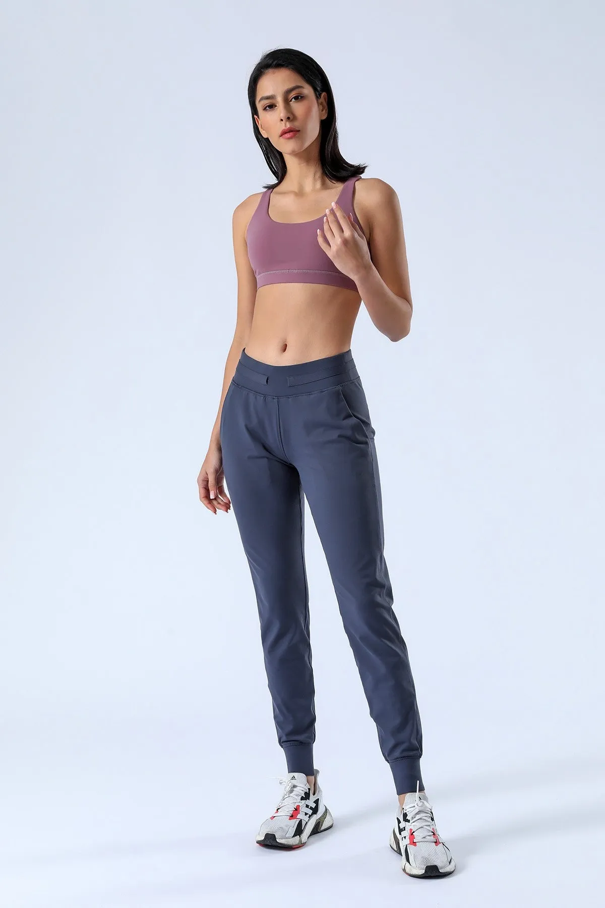 Tapered Joggers with Drawstring