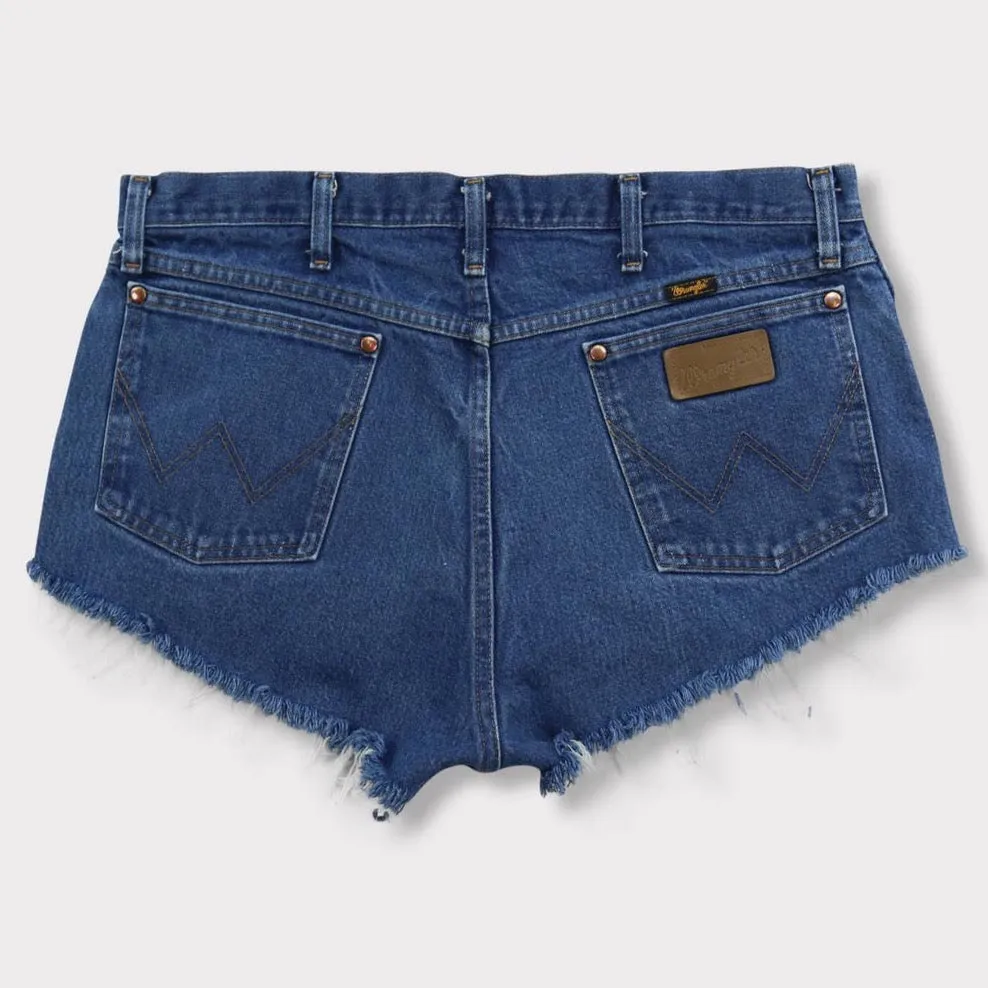 Vintage Wrangler Distressed Dark Wash Shorts
