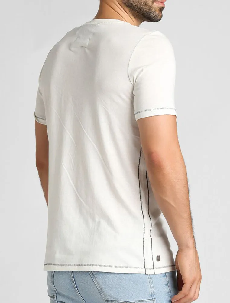 Williamson Applique Cotton T-Shirt In Marshmallow - Tokyo Laundry