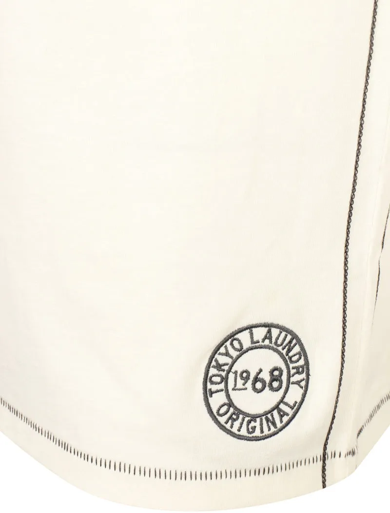 Williamson Applique Cotton T-Shirt In Marshmallow - Tokyo Laundry