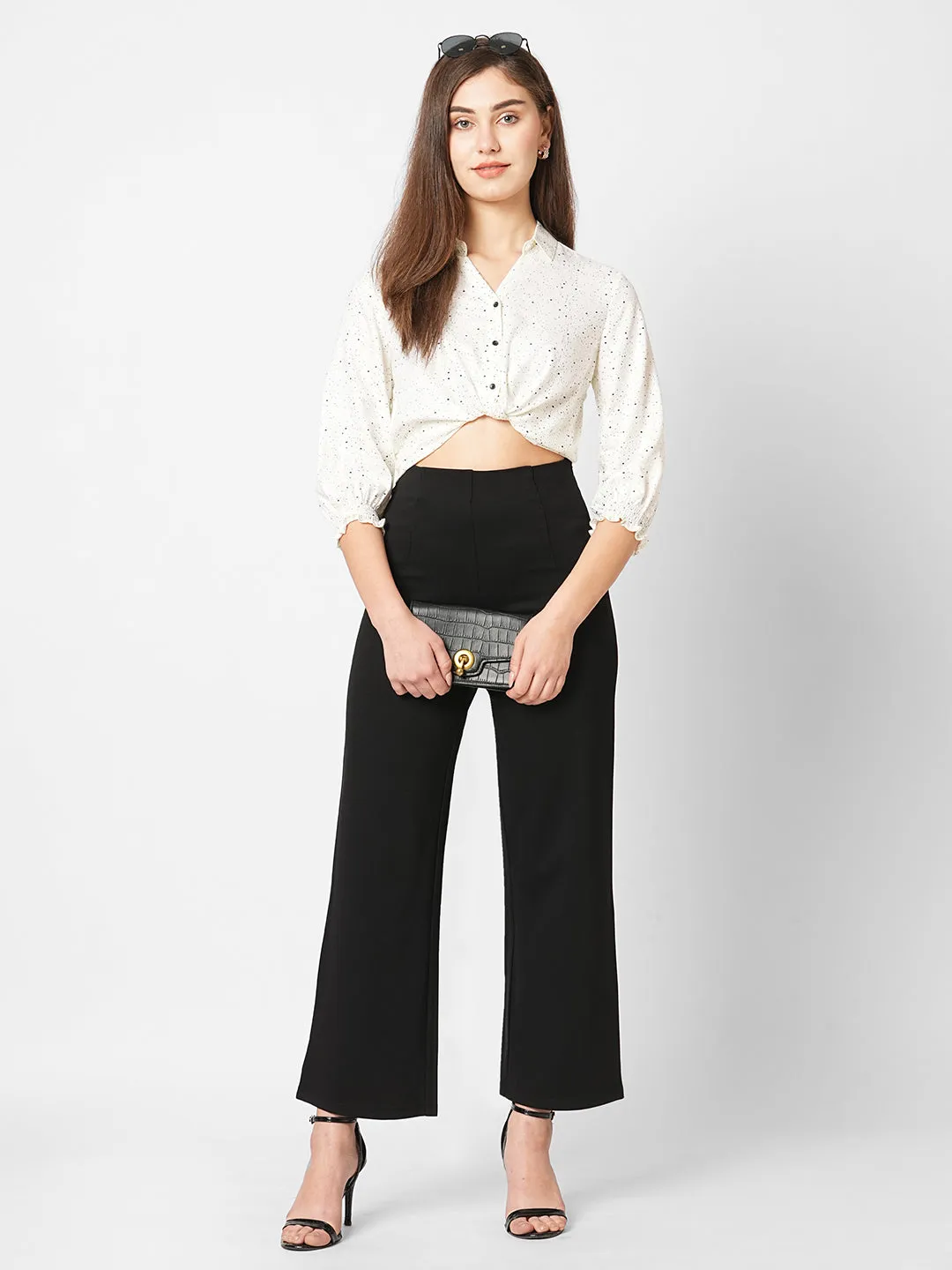 Women High-Rise Wide Treggings