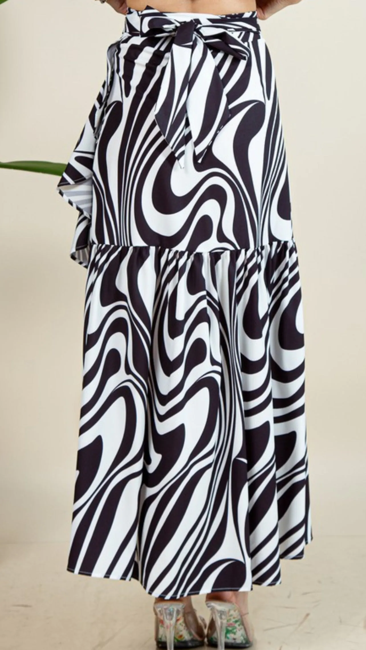 Zebra Wrap Skirt