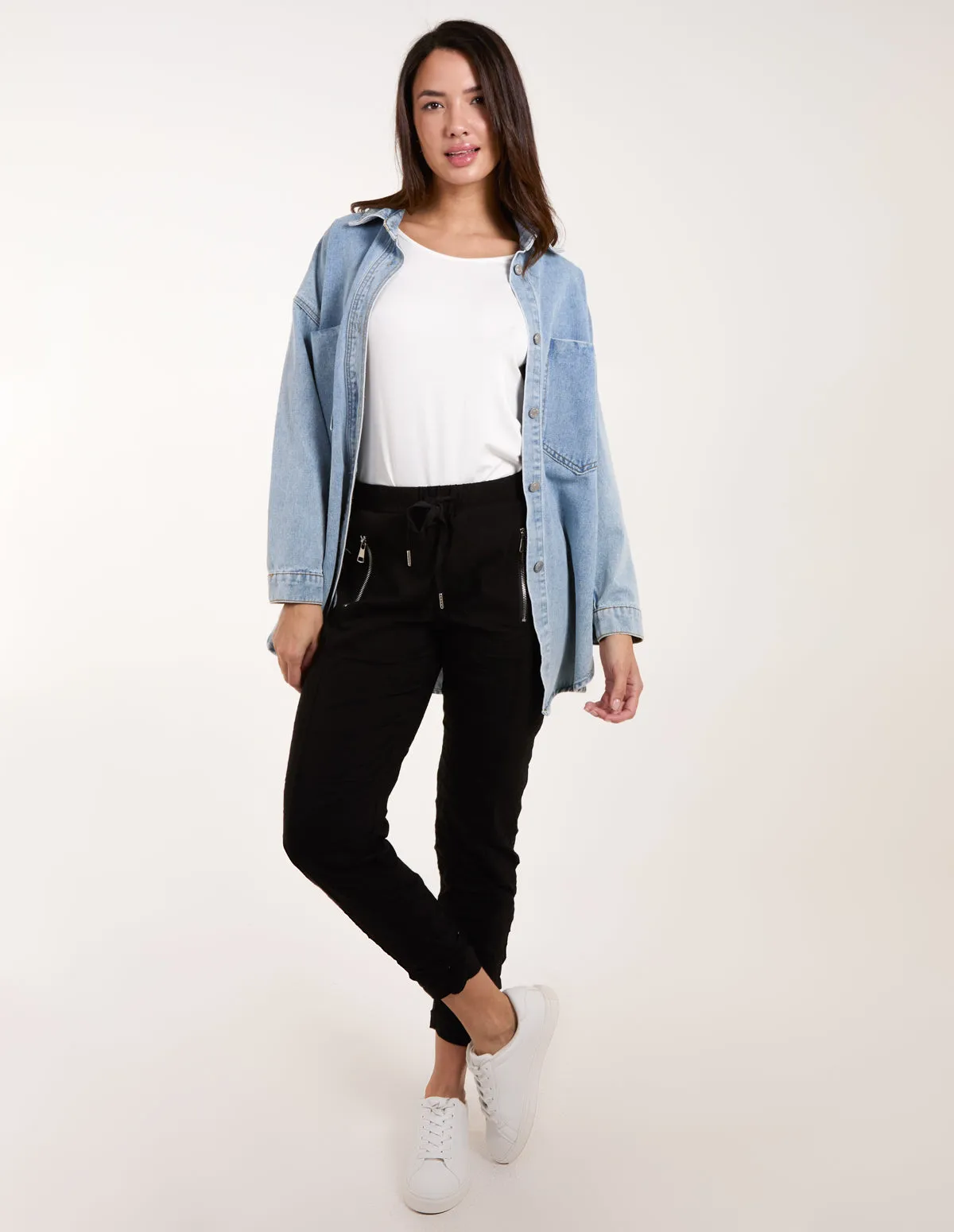 Zip Drawstring Trousers